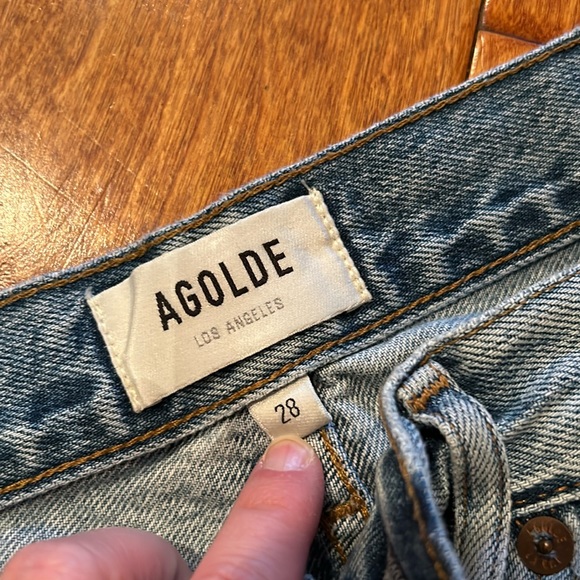 Agolde Riley High Rise Straight Crop in Blitz - Picture 8 of 12